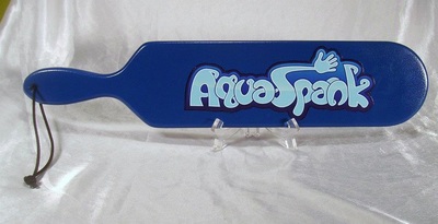 woodrage aquaspank spanking paddle with band logo