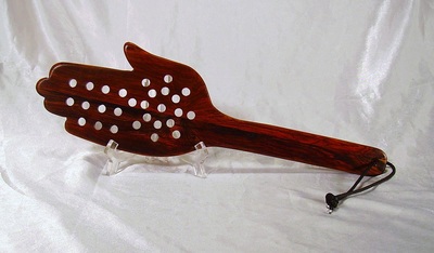 Woodrage cocobolo hand shaped spanking paddle