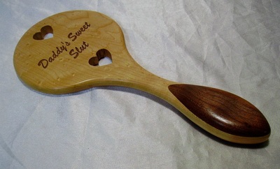 Woodrage engraved branding spanking paddle