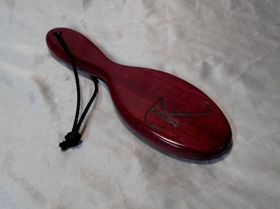 Woodrage purpleheart spanking paddle hairbrush